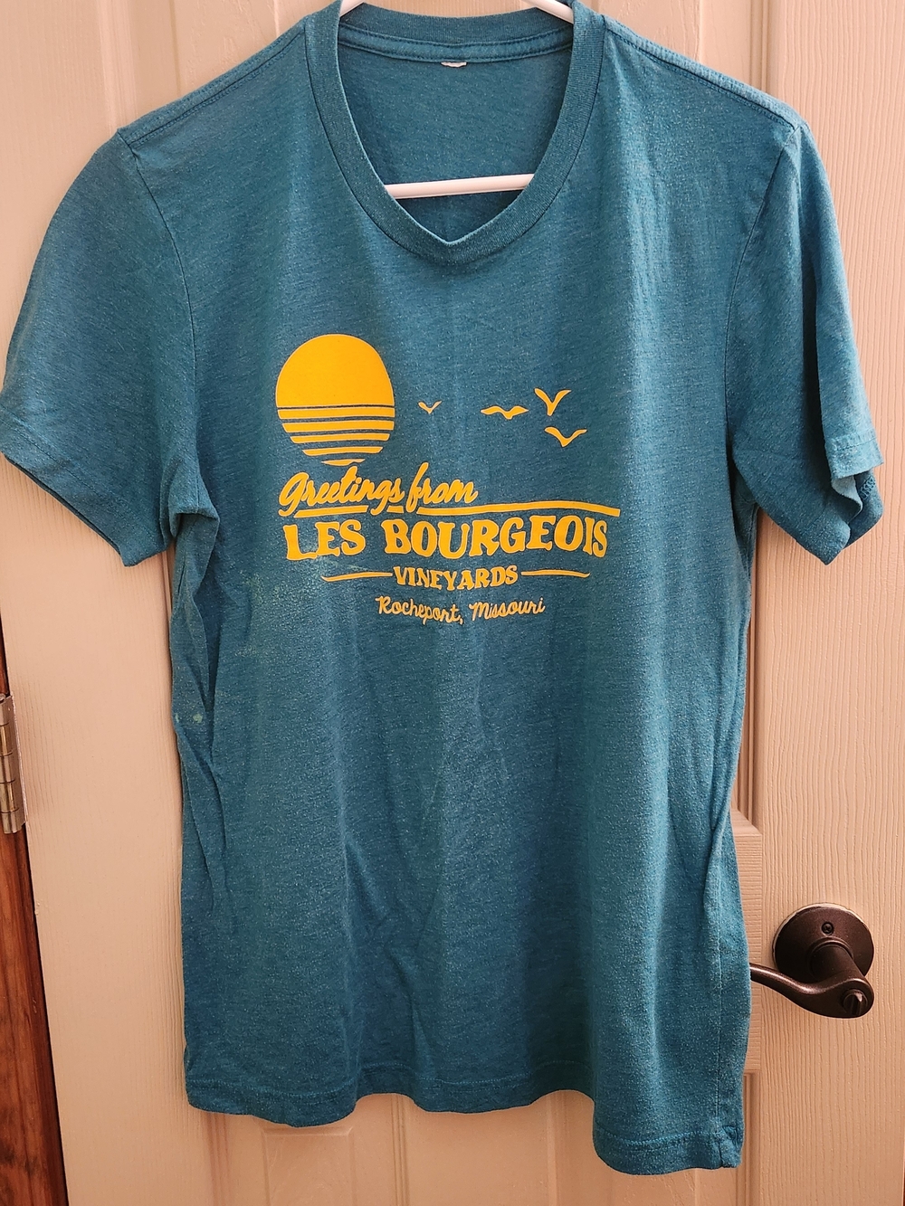 Les Bourgeois Vineyards & Winery Teal Unisex Tshirt